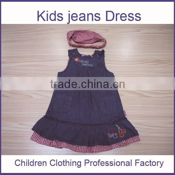 Children Girl Dress Fashion Kids Jeans Dress