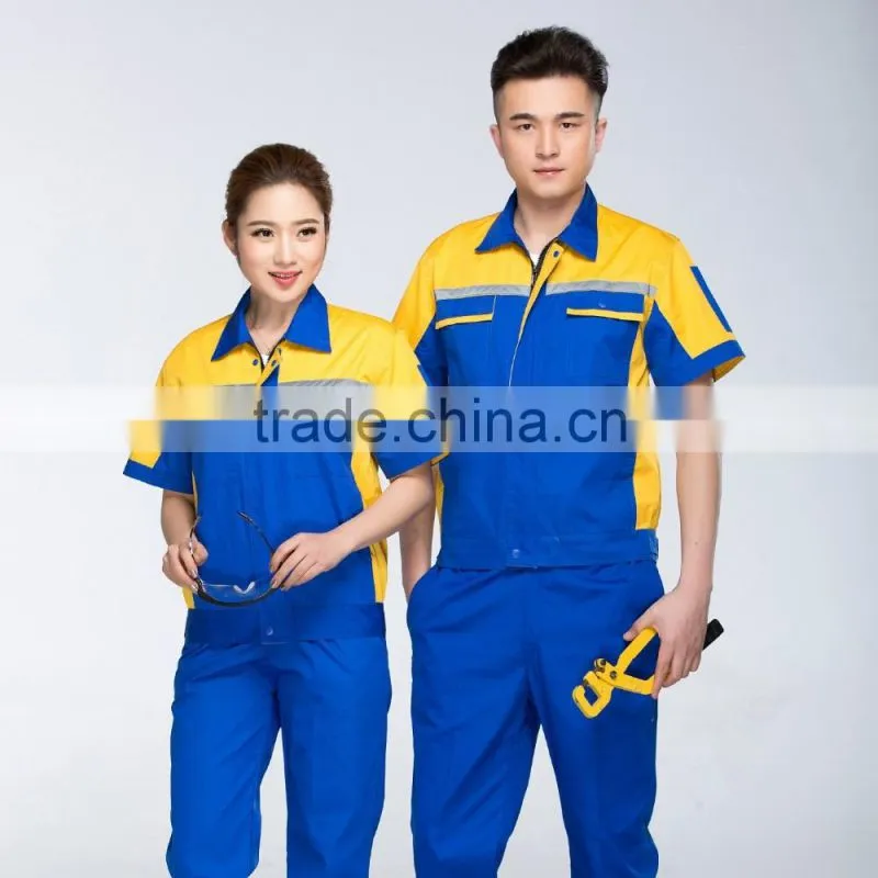 2017 Fashion workwear new design work clothes coverall suit work uniform summer workwear