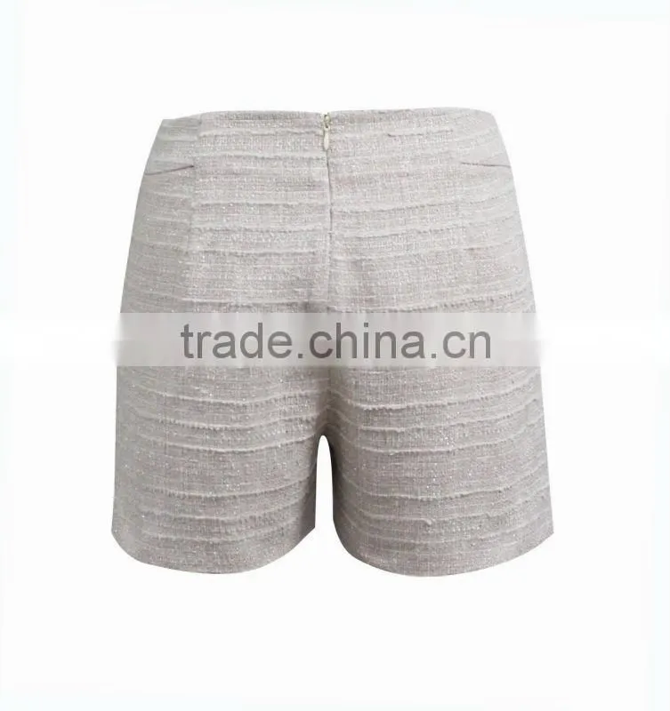 2015 New Designed Ladies Tweed Fashion Short