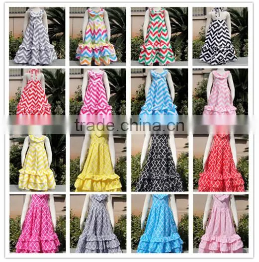 wholesale Fashion baby gilrs long ruffle dress kids party dress