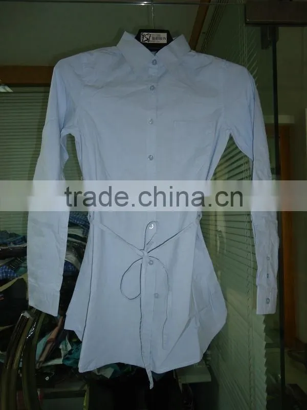 Womens solid color spring shirt long sleeve shirt with one chest pocket,plastic button shirt,loose shirt 02