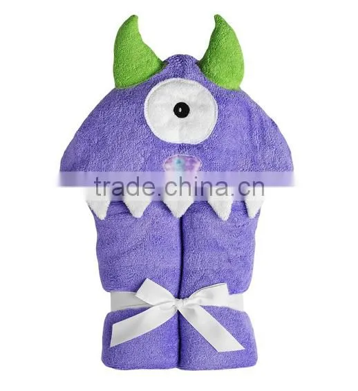 Custom animal design baby hooded towel poncho