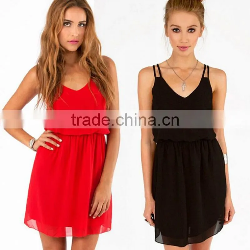 Summer Women Dress New Design Sleeveless Short Dress