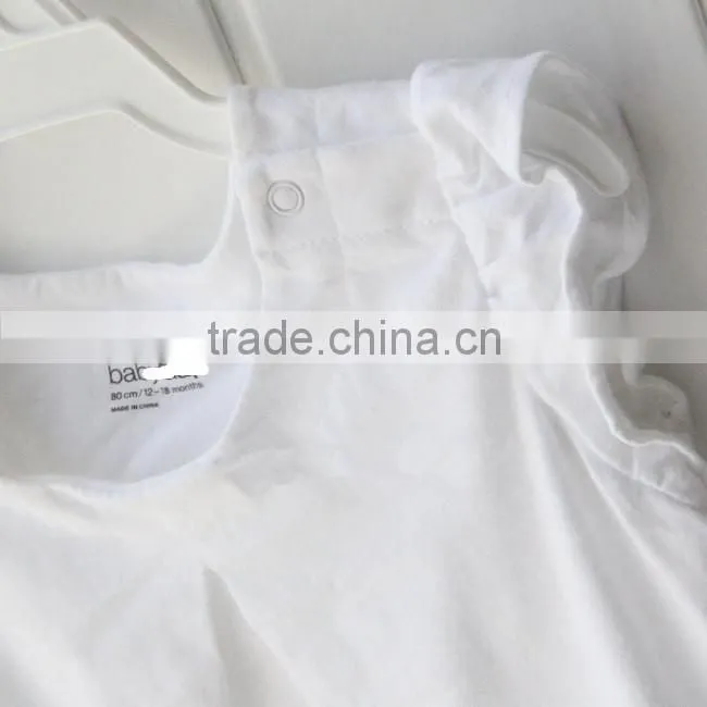 Natural White Organic Cotton Girls Baby Bodysuits