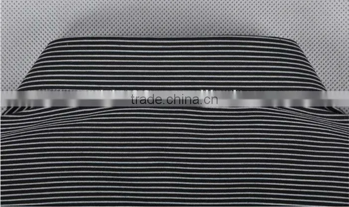 new men's 100% cotton black white striped long sleeve slim fit business shirt