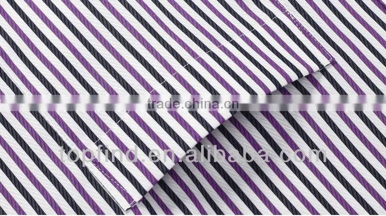 Formal double collar 100% cotton long sleeve stripe Men Shirts