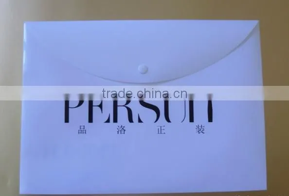 plastic wallet file folder with button