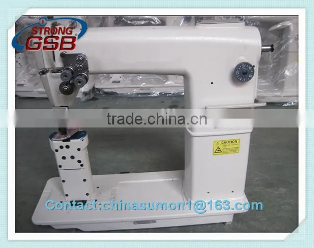 WB-820 Double needle Post bed lock stitch sewing machine for shoes, bags post-bed shoe repairing sewing machine