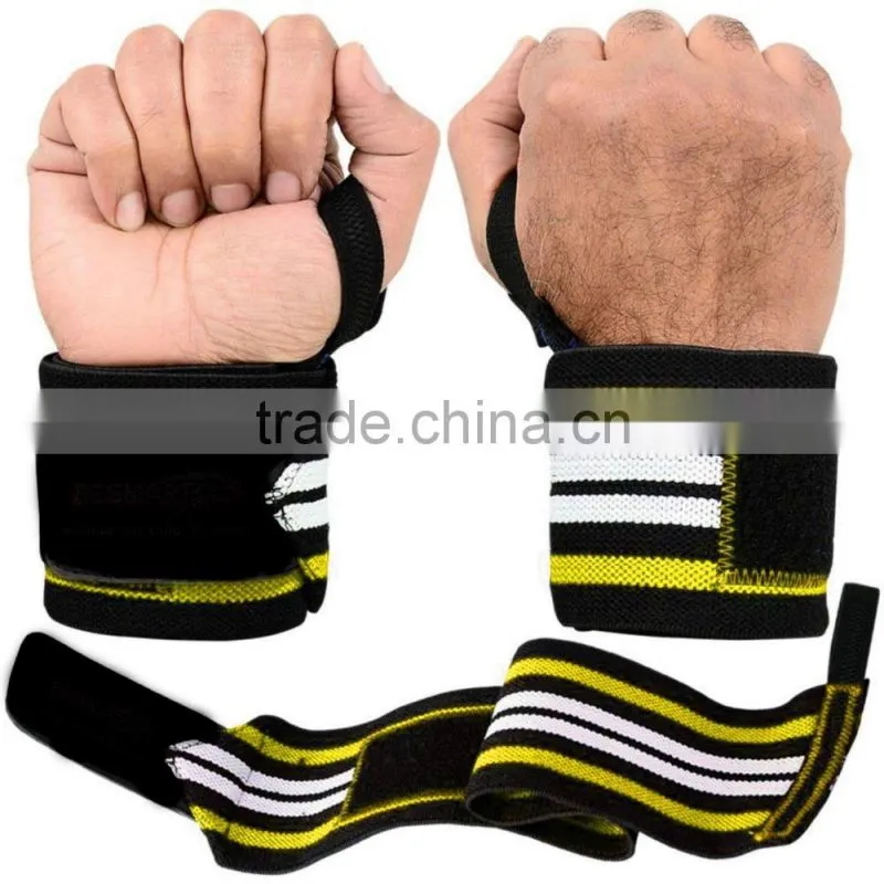 Crossfit Wrist Wraps / Custom Weight Lifting Wrist Wraps (1pair) 12''18'' in Black, GREY,White
