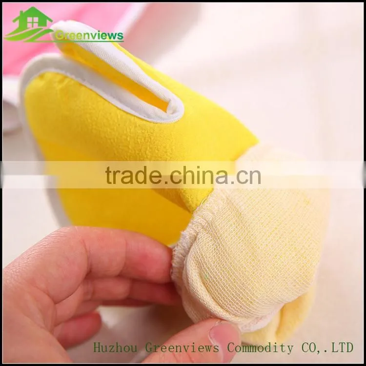 Rayon sponge thumb exfoliating bath glove cleaning brush glove for sponge cleaning