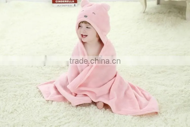 Animal hooded children blanket fleece super soft