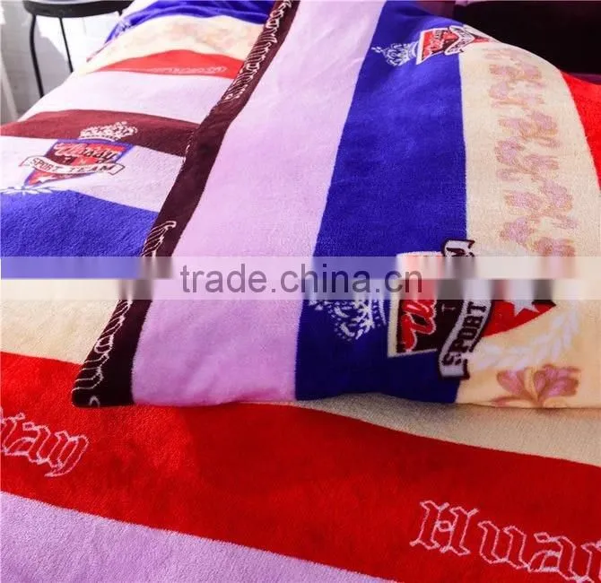 2017 NEW DESIGN COLORS STRIPES FLANNEL 4PCS BEDDING SET