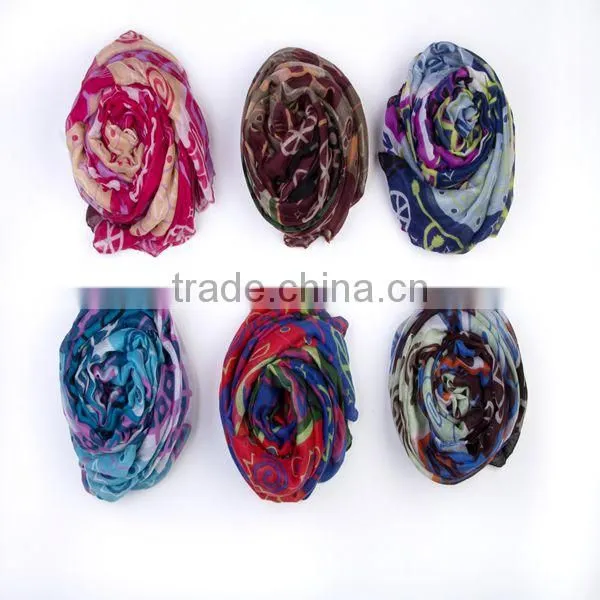 2014 New Fashion 100%polyseter Soft Scarf TS-8832