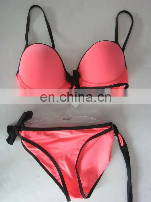 Sexy Black and Pink Bikini with Adjustable Waist