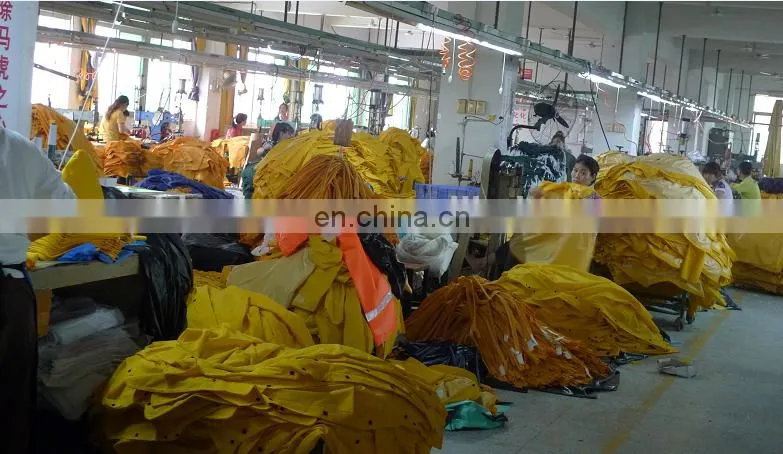 NEW industrial rain coat polyester rain coats vinyl coated polyester webbing