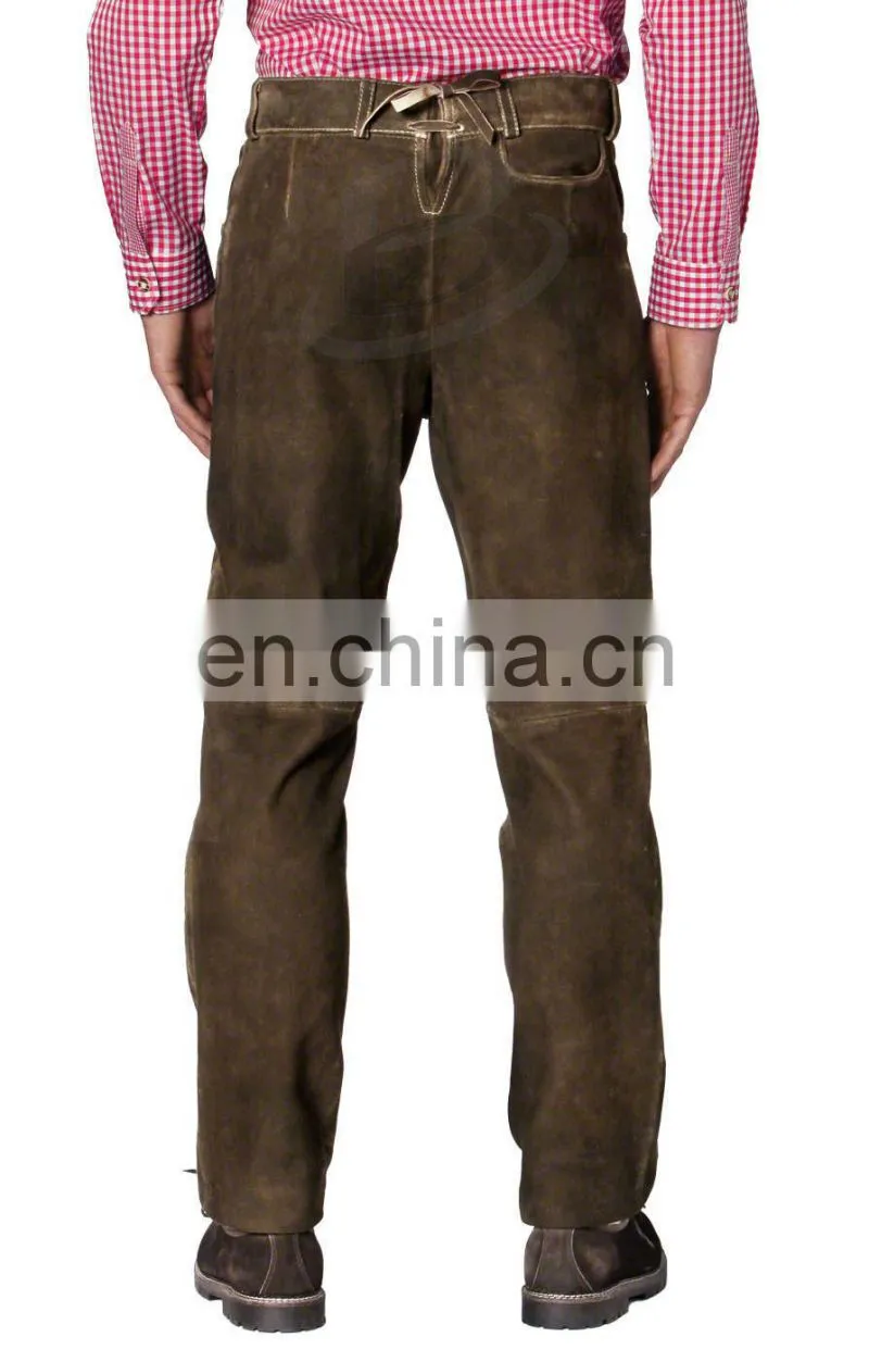 Genuine Suede german traditional full length leather Pant (German Garments)
