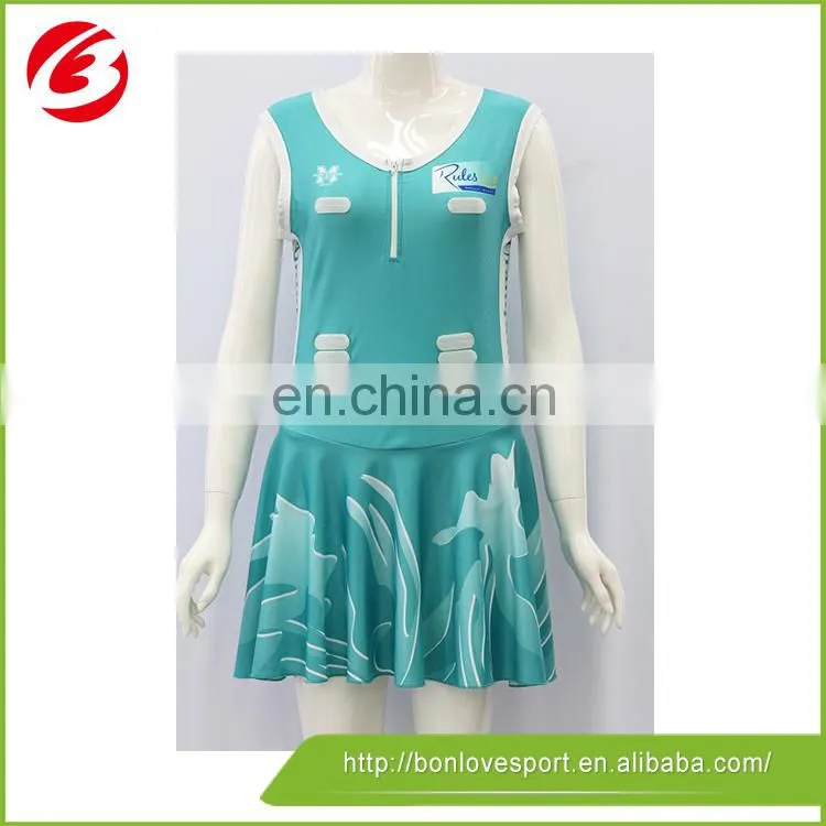 Modern Colorful sublimation ladies netball skirts netball wear