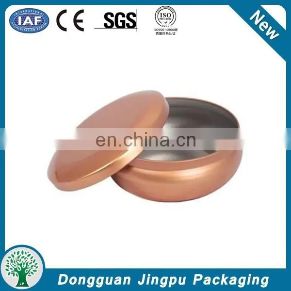 fancy small round metal lipstick lip balm tin box
