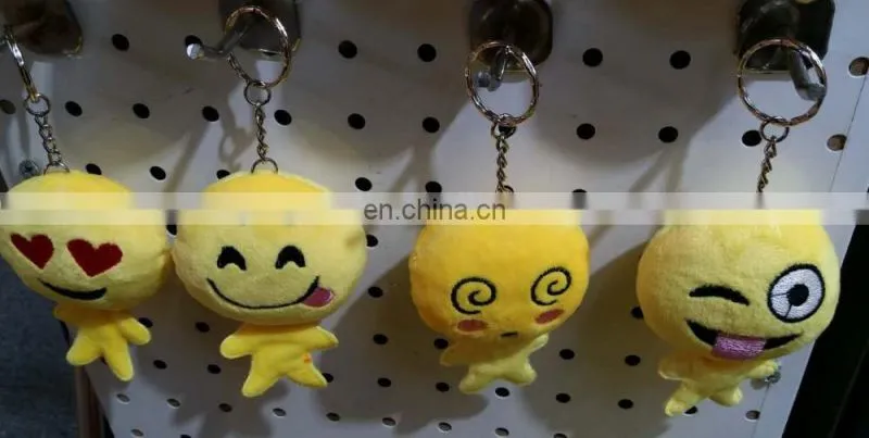 new developed cute plush emoji doll keychain