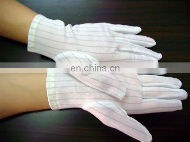 high quality kid's white cotton lycra gloves