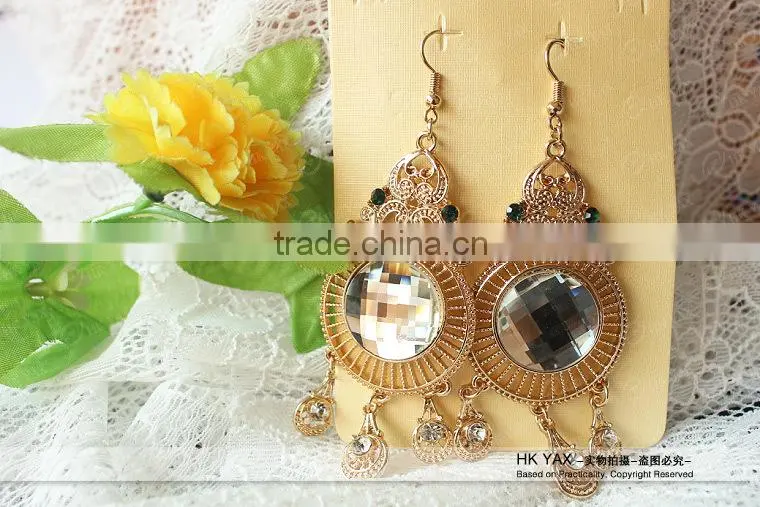 W1031 crystal rhinestone big round earrings,big round earrings dangle,crystal big round earrings