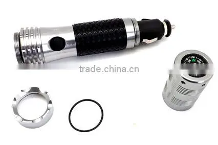 Car LED Rechargeable Flashlight with compass