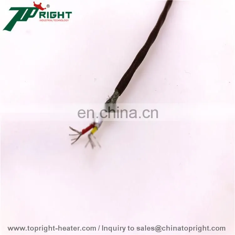 2x0.65mm red-yellow Type K thermocouple extension wire