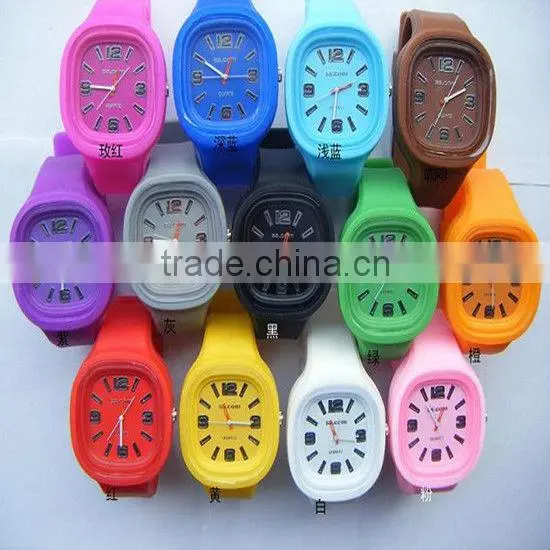 TM-2808 colorful fashion jelly silicon watch bracelet watches