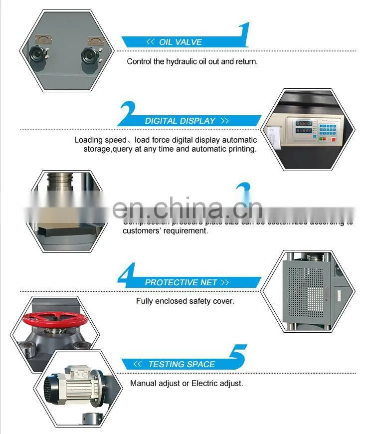 HST YES-2000 200 ton Concrete Cube Block Compression Testing Machine
