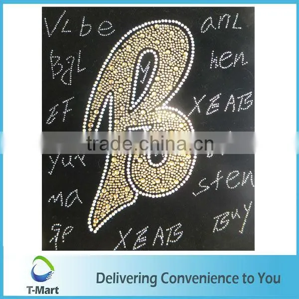 customized Wholesale hot fix rhinestone transfer designs for fashion garment