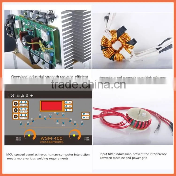 IGBT DC Inverter 3 in 1 high frequency heavy duty argon gas pulse tig/stick industrial welding equipment TIG-400P