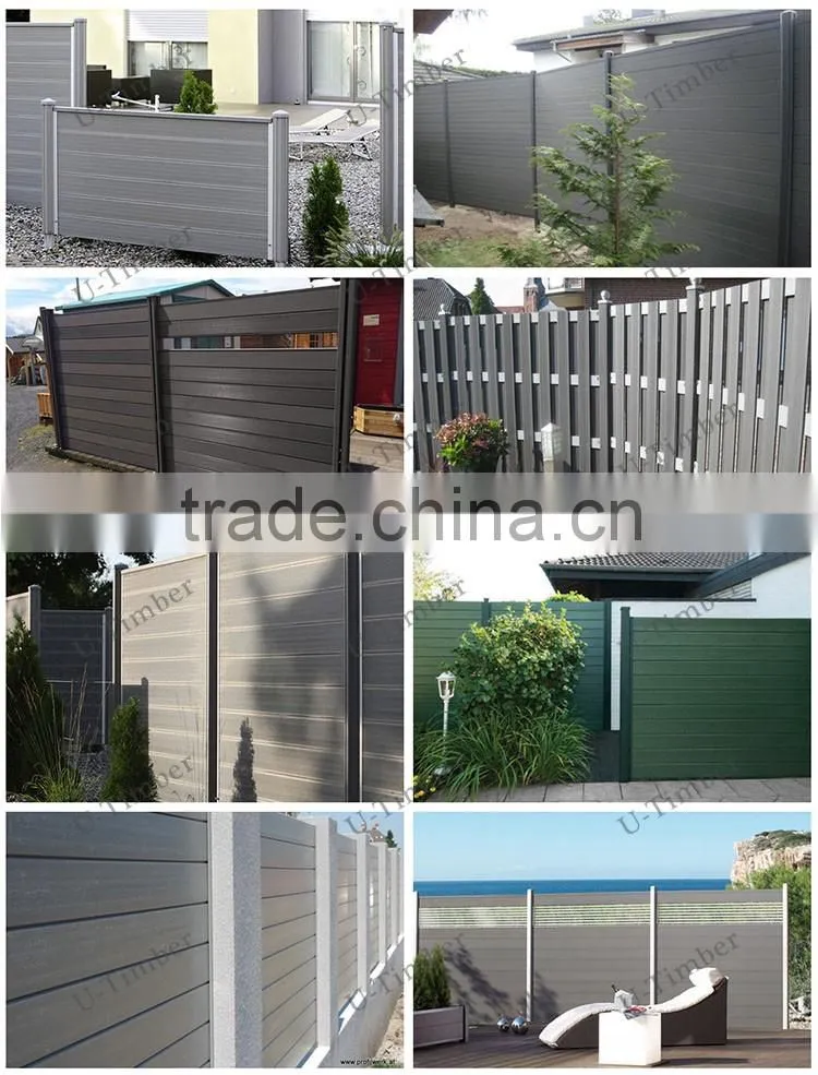 2016 new waterproof nice garden wpc railing wpc fence factory