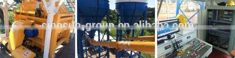 HZS35 ready mixed concrete plant price with twin shaft concrete mixer