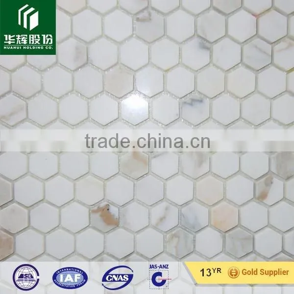 Calacatta Marble Mosaic,oriental white marble mosaic tiles