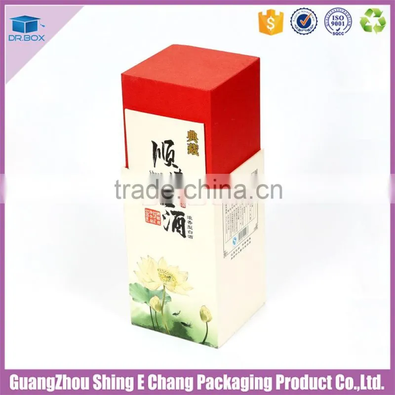 Elegant wood box custom logo wine box wholesale