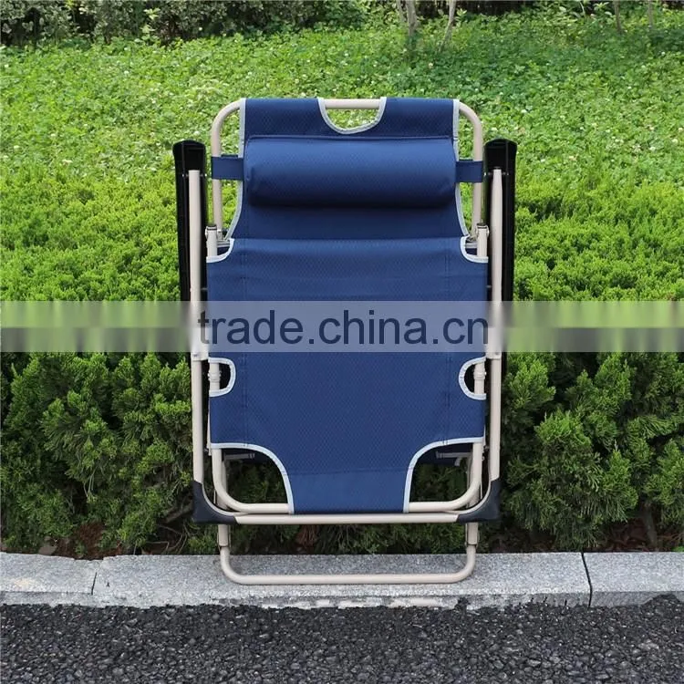 Two Use Portable Sleeping Folding Recliner Folding Footrest Beach Lounge Chair