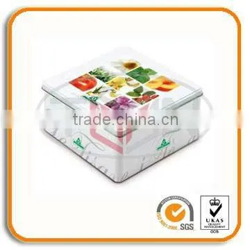 square chocolate tin box
