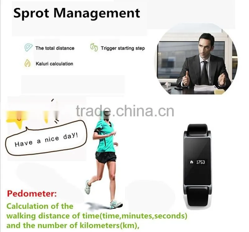 i6 Bluetooth 4.0 Wristband Health Bracelet ring Smart Watch Sports Sleep Pedometer Recorder Smartwatch for iphone IOS Android Ph