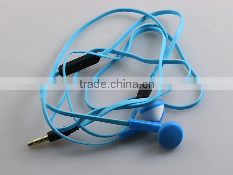 Plastic earphone with mic for mobile phone