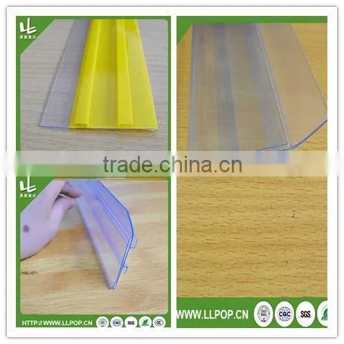 Plastic PVC Shelf Data Strip Clip