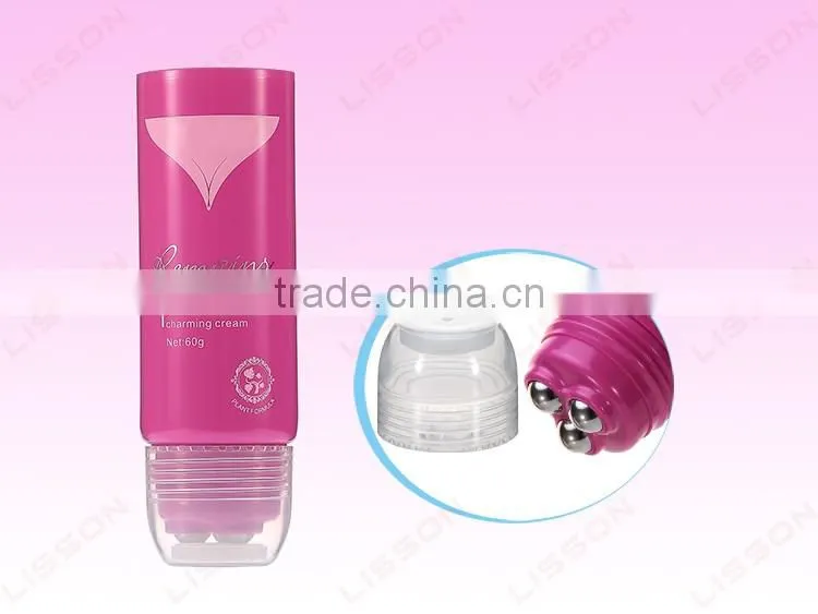 70ml to180ml Cosmetic Round Chest Cream With Stainless Massage BallRoller
