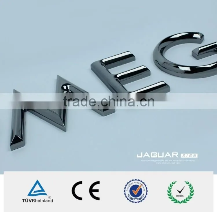 Custom Metal 3D Chrome Letters & Numbers Outdoor Advertising Signs