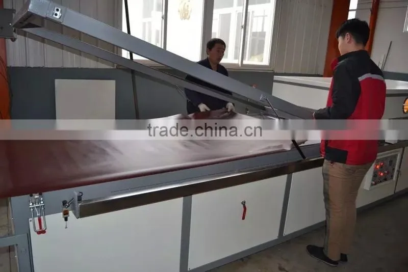 KC2500-DS PVC film vacuum membrane press heating machine for cabinet coating