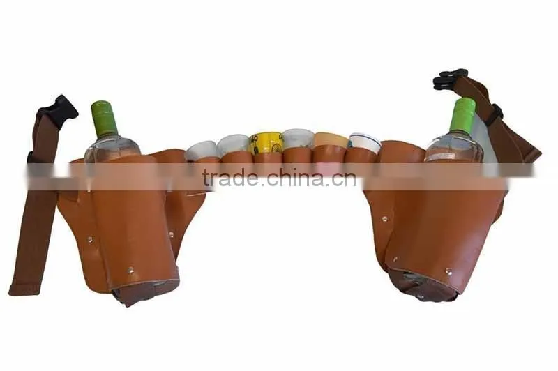 Custom new style leather beer holder belt for working the bar