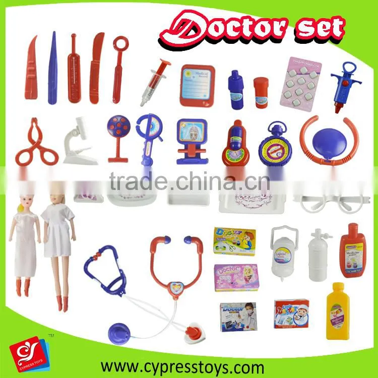 Realistic kids doctor play set,cartoon pretend doctor toy set