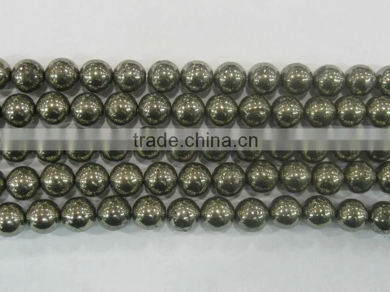 wholesale A grade Pyrite for sale, natural gemstone round beads series