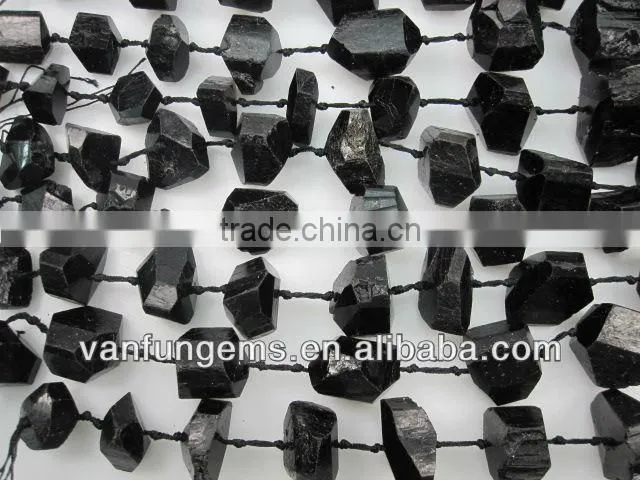 Faceted tumble black tourmaline