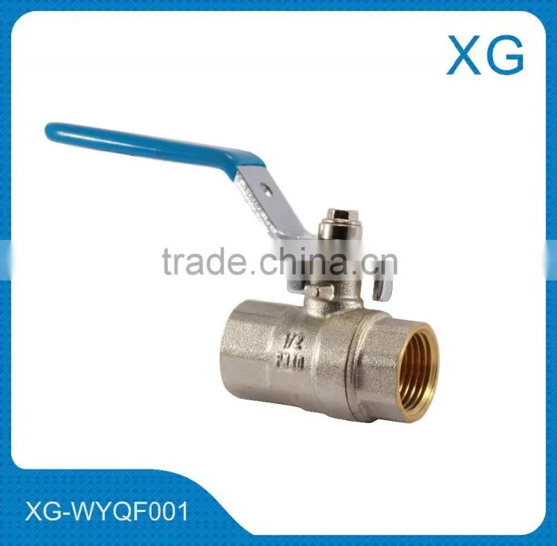 Plastic handle brass ball valve/stop valve/stop cock valve/dark valve/gas hose ball valve