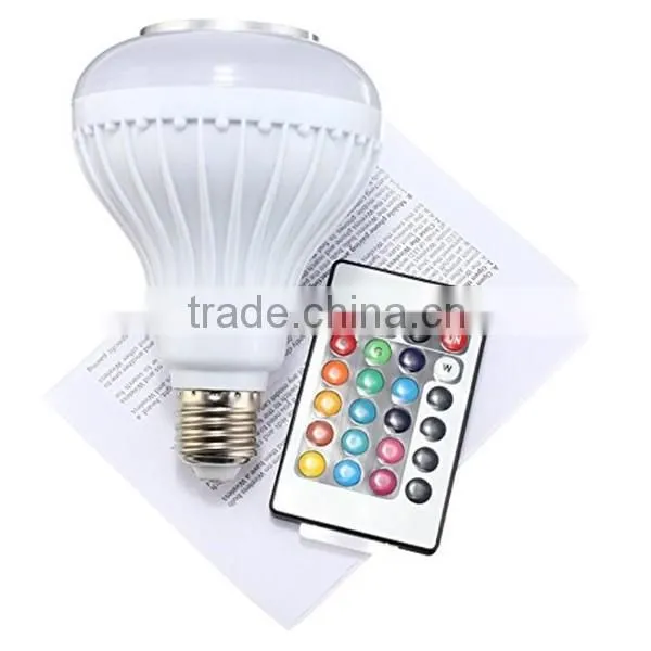 Smart wireless led bulb lighting bluetooth light bulb speaker 12w