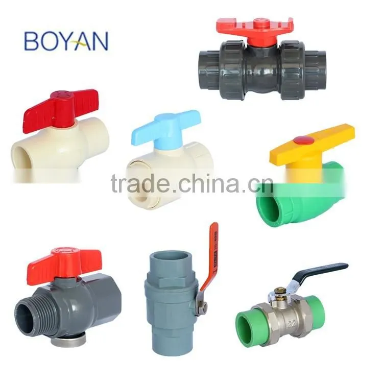 1/2" -6" inch Plastic 2 way Water Tap Connector Pipe Joint Ball Valve